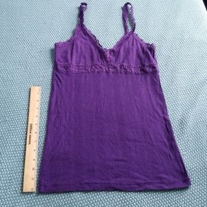 Purple lace tank top